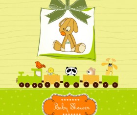 Cute Baby vector backgrounds set 01