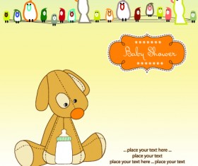 Cute Baby vector backgrounds set 02