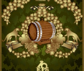 Vector Beer luxury background graphics 01