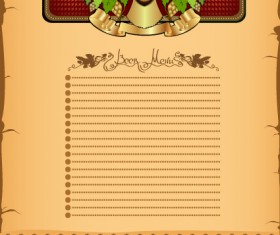 Antique Beer menu vector background 01