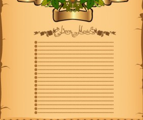 Antique Beer menu vector background 04