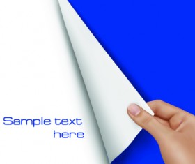 Hand open book vector set 02