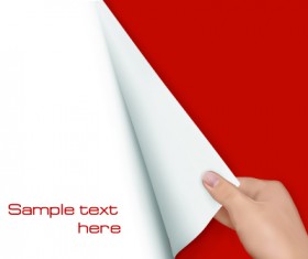 Hand open book vector set 05