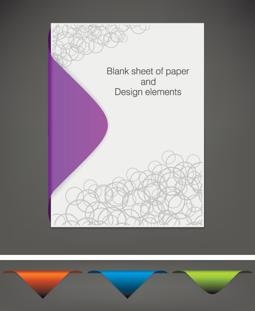 Vector Blank sheet of paper design elements 01