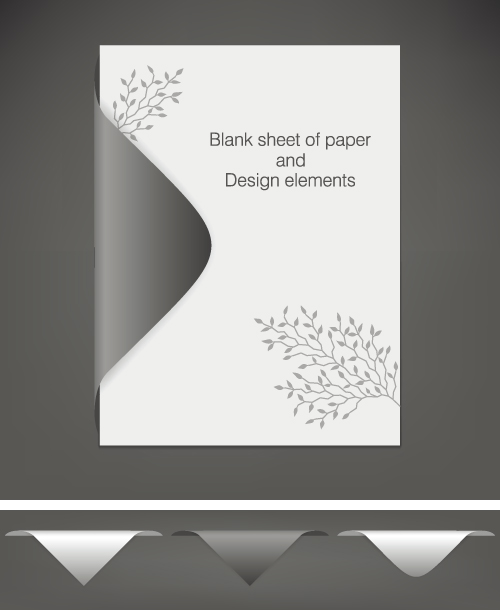 Vector Blank sheet of paper design elements 02