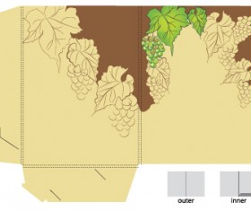 Floral cover for Box design vector 01