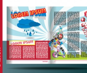 Vector Brochure and magazine layout design set 01