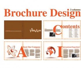 Vector Brochure and magazine layout design set 02