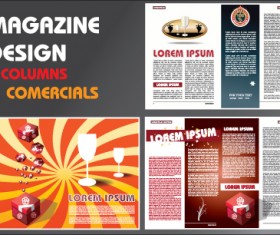 Vector Brochure and magazine layout design set 03