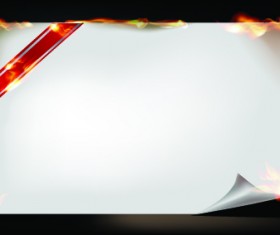 Burning paper roll vector background 02