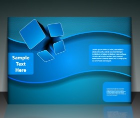 Modern Business letterhead and brochure cover vector 01