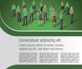 Delicate Business template design vector 01