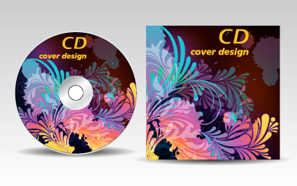 Floral of CD cover design elements 01