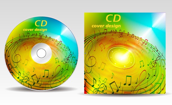 Floral Of CD Cover Design Elements 03 Free Download