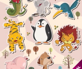 Vector Amusing Cartoon animals design 03