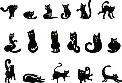 Different Cats vector Illustration 05