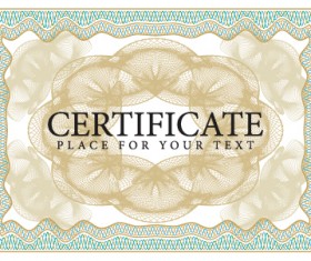 Certificate design vector frame 01