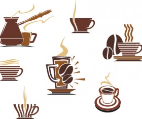 Vector Coffee icons design elements 02