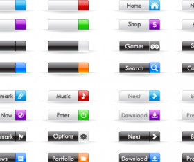 Collection of Web button vector 01