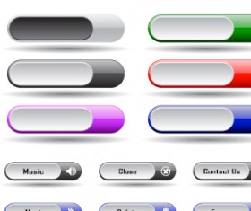 Collection of Web button vector 02