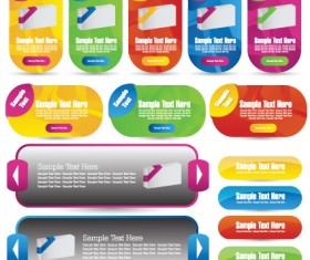 Colored banner design vector art