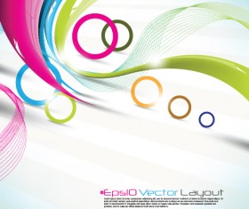 Colored ribbon with Circle background vector