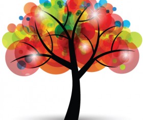 Creative Colorful tree design elements vector 04