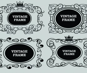 Vector Decorative Vintage Frames set 01
