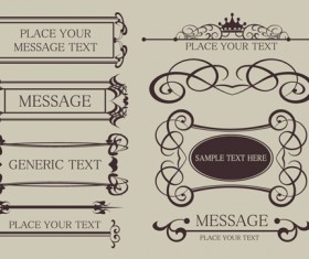 Vector Decorative Vintage Frames set 04