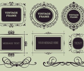 Vector Decorative Vintage Frames set 05