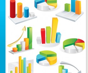 Set of Diagram Icons vector 01
