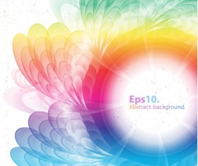 Feather shapes vector background