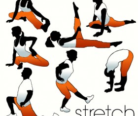 Fitness exercises design elements set 02