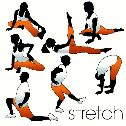 Fitness exercises design elements set 02