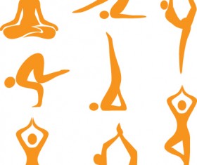 Vector Fitness with meditation logo set 03
