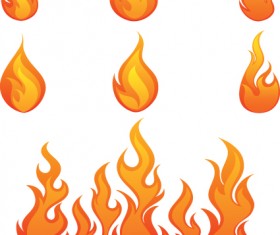 Different Flames icons design vector 03