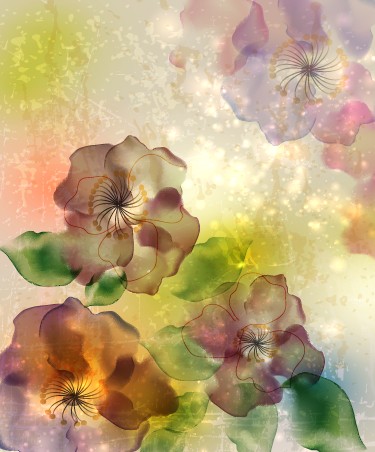 Fresh Flowers design vector art 05 free download