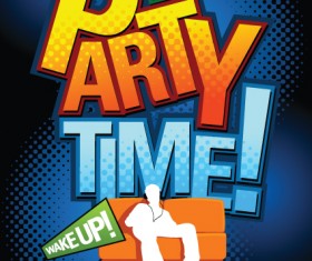 Vector Flyer summer party design elements 03