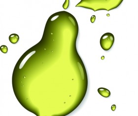 Transparent Fruit glass design vector 02