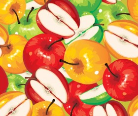 Fruits and vegetables patterns vector graphics 03