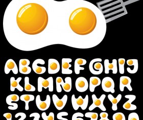 Vector Funny alphabet elements 01