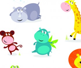 lovely animals 02 design elements