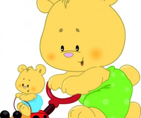 Vector Funny cartoon animal Illustration 01