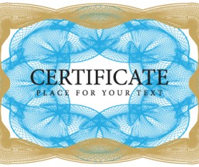 Cover template Gentle certificate vector 01
