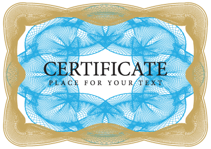 Cover template Gentle certificate vector 01