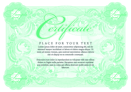Vector Gentle certificate template set 01