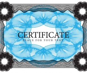 Cover template Gentle certificate vector 02