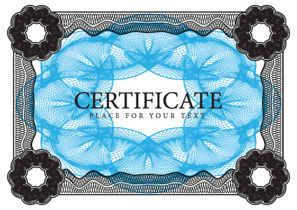 Cover template Gentle certificate vector 02