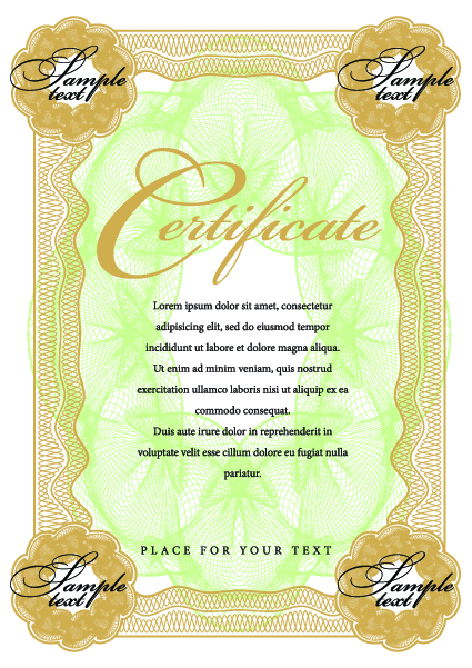 Vector Gentle certificate template set 02