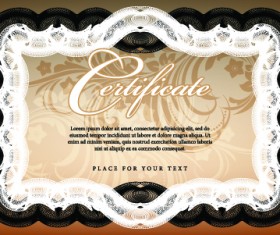 Vector Gentle certificate template set 03